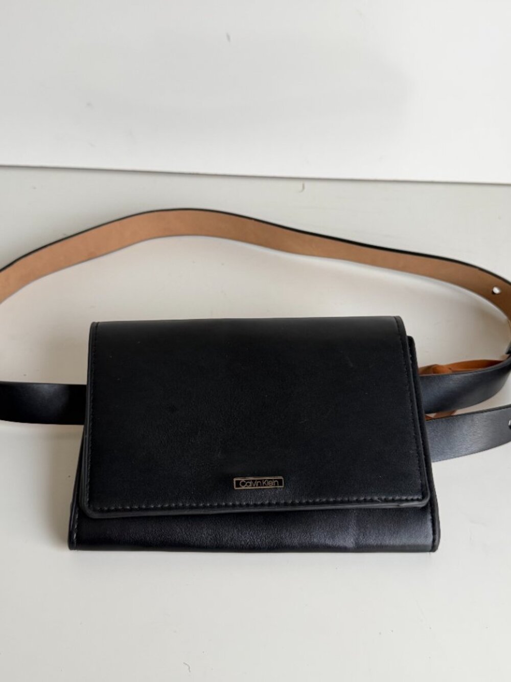 Calvin Klein Black Belt Bag Purse Size L/XL